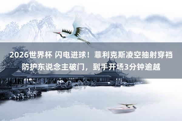 2026世界杯 闪电进球！菲利克斯凌空抽射穿裆防护东说念主破门，到手开场3分钟逾越