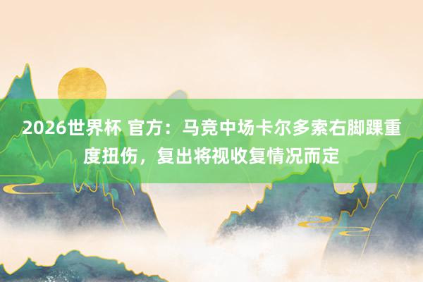 2026世界杯 官方：马竞中场卡尔多索右脚踝重度扭伤，复出将视收复情况而定