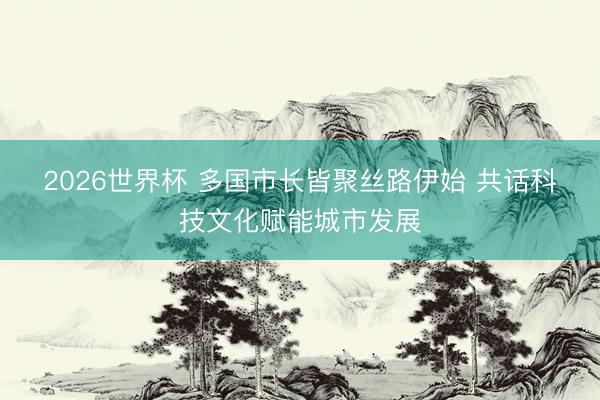 2026世界杯 多国市长皆聚丝路伊始 共话科技文化赋能城市发展