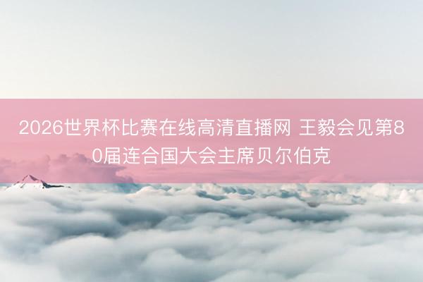 2026世界杯比赛在线高清直播网 王毅会见第80届连合国大会主席贝尔伯克